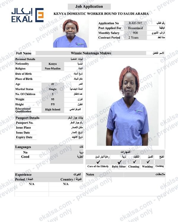 CV of Winnie Nakutenga Mukwe