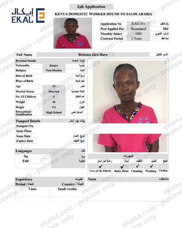 CV of Rehema Ziro Haro